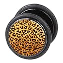 Fake Plug Ohrstecker Leopard