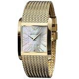 Emporio Armani Men’s AR2016 Classic Mesh Goldtone Mother-Of-Pearl Dial Watch