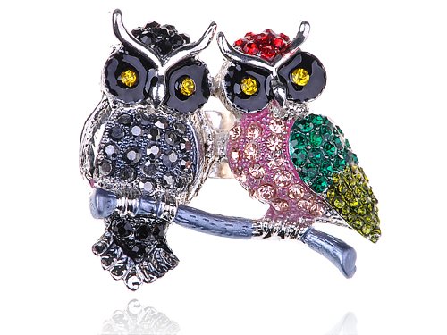Colorful Green Pink Yellow Crystal Rhinestone 