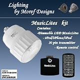Dimmable LED Musiclites Kit with Ipod/ Iphone/ Ipad Transmitter / wireless speakers music light