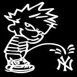 Calvin Peeing Pissing Yankees Car Auto Decal Sticker