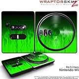 DJ Hero Skin Fire Green fits Nintendo Wii DJ Heros (DJ HERO NOT INCLUDED)