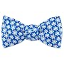 Winter Snowflakes Freestyle Bowtie by Wild Ties - Parisian blue Silk
