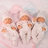 La Newborn 9.5 Open Eyes w/Blue Blanket Berenguer Doll 18420B