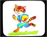 DECORATED MOUSE PAD WITH HEALTH, CAT, JOGGING, FITNESS
