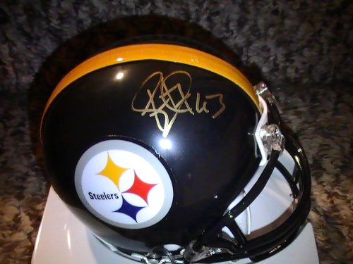 TROY POLAMALU SIGNED AUTOGRAPHED PITTSBURGH STEELERS MINI HELMET COA + HOLOGRAM