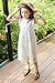 Bow Dream Off White Peach Vintage Lace Sleeveless Flower Girl's Dress