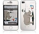 iPhone 4/4S スキンシール【GELASKINS】【Sad Rhino】【お取り寄せ納期3週間前後】