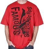 FAMOUS STARS & STRAPS Handling Business Mens Travis Barker T-Shirt Tee Shirt Top Red