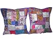 Indian Gift Idea- 2 Multi Colour Embroidery Sari Toss Pillow Cushion Covers and Free Shipping