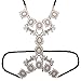 XY Fancy Multi Layer Flower Chains Allloy Resin Elegant Flower Women Back Sexy Body Chains Summer Dress Necklaces
