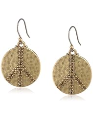 Lucky Brand Gold-Tone Peace Earrings