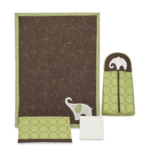 Carter's Elephant 4 Piece Crib Bedding Set - Green product image