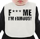 Fuck Me I'm Famous ネクタイを有する有機ビブ Medium