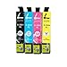 iTinte Compatible Epson Ink Cartridges 200 XL (1 Black, 1 Cyan, 1 Magenta, 1 Yellow) 4 Pack