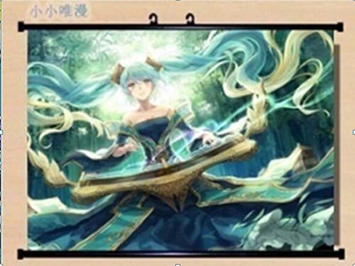 Bargain Buy 1 Get 1 FREE！ Home Decor Anime Wall Scroll Poster LOL League of Legends Sona Buvelle Maven of the Strings Cosplay (31.5 X 23.6 Inches)