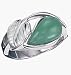  : AVON STERLING SIILVER GENUINE AVENTURINE LEAF RING SIZE 8