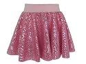 Girls Pink Sequin Ballet Dance Skating Skirt & Matching Hair Scrunchie Medium 7-10 Small 4-8 or XS 2-4