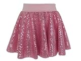 Girls Pink Sequin Ballet Dance Skating Skirt & Matching Hair Scrunchie Medium 7-10 Small 4-8 or XS 2-4