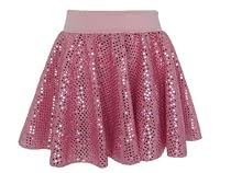 Girls Pink Sequin Ballet Dance Skating Skirt & Matching Hair Scrunchie Medium 7-10 Small 4-8 or XS 2-4