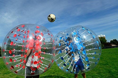 Stagersoccer® Human Hamster Ball Soccer Bubble Dia 5' (1.5m) with Free Electric Air Pump for Bubble Football Game Blue and Red (12 Blue & 12 Red)