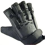 New Leather Biker Cycle Riding Gloves Fingerless Padded * Extra Large