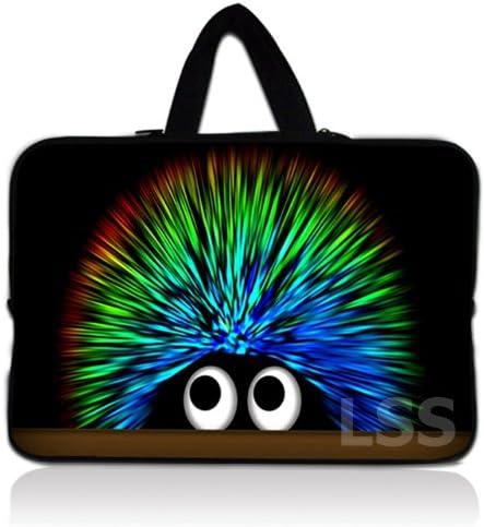 Laptop Skin Shop 17 inch Laptop Sleeve Bag Carrying Case Pouch with Hidden Handle for 17.4" 17.3" 17" 16" Apple Macbook, GW, Acer, Asus, Dell, Hp, Sony, Toshiba, Hedgehog