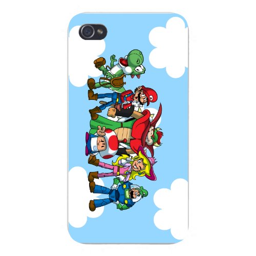 Apple iPhone Custom Case 5 / 5S White Plastic Snap On – “Plumbing Story Group” Funny Video Game & Children’s Cartoon Movie Parody