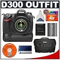 Nikon D300 Digital SLR Camera with Nikon 18-135mm AF-S DX Lens + MB-D10 Battery Grip + 4GB CompactFlash Card + EN-EL3e Battery + Case + Cameta Bonus Accessory Kit