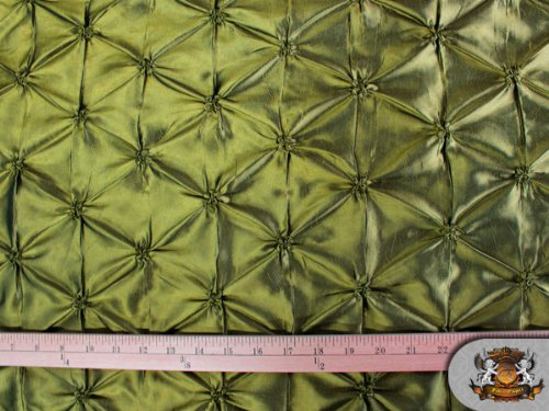 Taffeta Belly Button Olive Fabric / 48