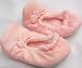 Baby Girl New Born Plush Pink Ballerina Shoes Slippers, Size Small 4.5