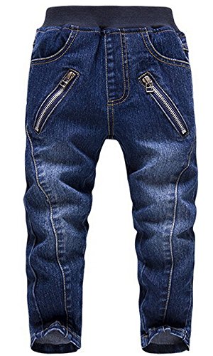 Zhuannian Little Boys Zip Pocket Jeans