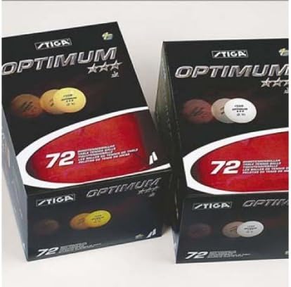 STIGA Optimum 3 Star White Table Tennis Balls (1 Dozen)