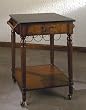 Mobile Wine Island Trolley Stand Service Bottle Storage Granite Top