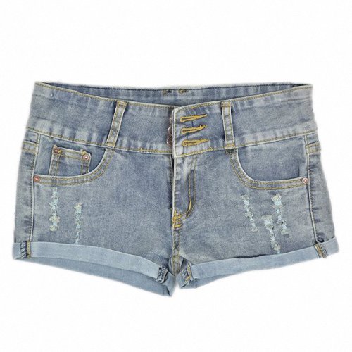 Zbrandy Women's Grey Denim Sexy Shorts