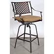 Two Bar Stools Outdoor 46"H Aluminum Swivel Cushion Seat Dining