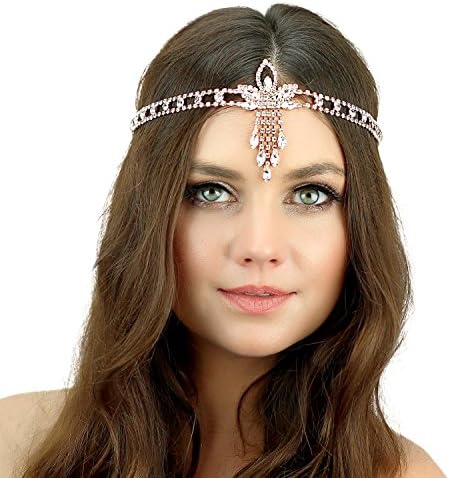 Art Deco Inspired Crystal Chain Headpiece