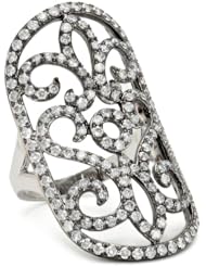 KC Designs Baroque 14KW Gold and Diamond Baroque Inspired Ring, Size 7