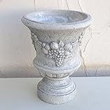 ホワイトポリレジンポット 2806-1[直径25cm×高さ29cm][盃型鉢]