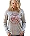 Superluxe Clothing Bayside Tigers Womens Vintage Style 80s 90s TV Kelly Kapowski Raw Edge Off The Shoulder Top, Heather Grey, Medium