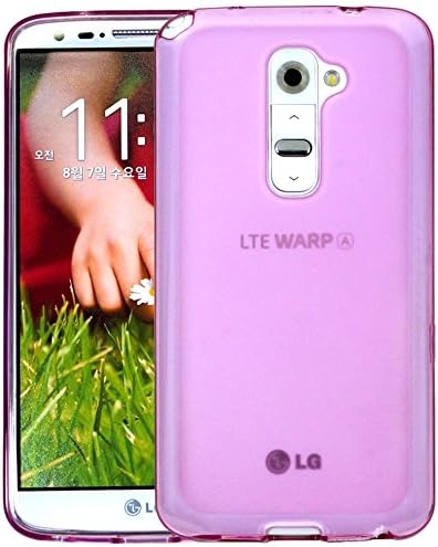 LG G2 Case, Matt Aqua, Mobile Soft Jelly Case (5 colors) Perfect Slim Grip Fit Cellphone Carrying Cover - Retail Packaging (Baby Pink)