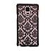 ABC(TM) Fashion Cute Carved Damask Vintage Pattern Hard Case Cover for Samsung Galaxy Note 4 (Black)