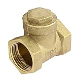 uxcell　チェックバルブ　配管　給湯　真鍮トーン　3/4 BSPメスねじ