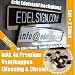 EDELSTAHL Kennzeichenhalter SET (2 St�ck) INOX BLING Premium KlappRahmen Nummernschildhalter Material V2A RVS Top Front App Design inkl. 4 x verchromten Ventilkappen (Messing + Chrom) + Edelstahl Befestigungsmaterial. F�r alle 520 x 110 mm Auto Kennzeichen (nicht f�r �sterreich!)