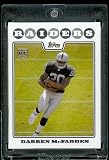 2008 Topps # 346 Darren McFadden ( Arkansas ) RC - Rookie Card - Oakland Raiders - NFL Trading Cards in a Protective Display Case!
