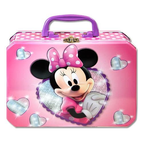 Lunch Boxes for Kids Disney Minnie Mouse Deluxe Rectangle Tin Box Size