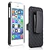 iPhone SE Case, Apple iPhone SE Hard Case Super Slim Belt Clip Holster Case Combo with Kickstand and Swivel Belt Clip for iPhone SE Black