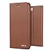 B BELK Premium Soft Leather Slim Wallet Case Classic Magnetic Folio Flip Cover with Credit Card Slots Flexible TPU Bumper Case (Brown, iPhone 8/iPhone 7-4.7)