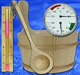 SAUNA SET 5tlg K�bel, Kelle, Sanduhr, Thermometer, Hygrometer Modell ELECSA 9991