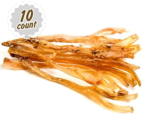 Petra Pets Beef Tendons Dog Chews 10 ct, 100% Natural Snack Stick, Healthier than Bone or Rawhide, Supplies Great Pet Dental Care, Best Edible Jerky Treats, Used as Training Behavior Housebreaking and Relaxant Aid for Puppies and Dogs of All Ages.